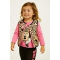 thumbnail image 3 of Disney Minnie Mouse Girls 3-Piece Outfit Set  Leopard Print Vest, Long Sleeve Top & Leggings  Toddler & Kids Clothing, 3 of 4