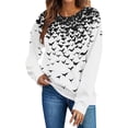 thumbnail image 6 of FNFYFH Halloween Sweatshirts Women Long Sleeve Graphic Halloween Shirts Casual Pullover Top, 6 of 8