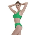 thumbnail image 6 of Picia Forestgreen Women's High Waisted Bikini Scoop Neck Swimsuit Two Pieces Bathing Suit-X-Large, 6 of 8