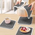 thumbnail image 5 of Farmhouse Black White Striped Pot Holders for Kitchen Heatproof Potholder, 4 Pack Modern Stripes Hot Pads Multipurpose Oven Pads Cloth Potholders Trivet for Cooking and Baking, 5 of 8