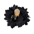 thumbnail image 2 of AZXY Halloween Wreath Black Maple Leaf Candle Ring Wreath, Small Indoor Halloween Decor Table Centerpiece, Artificial Halloween Decorations for Home Bedroom Mantel Dining Table Halloween Party Decor, 2 of 6