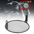 thumbnail image 3 of Protector de Parrilla de Faro Suuonee Máscara de Cubierta de Parrilla Redonda de Faro de Montaje Lateral de Motocicleta de 65 Pulgadas para Cruiser Chopper Cafe Racer ANGGREK Otros, 3 of 8