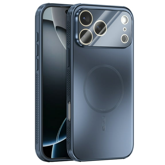 Dteck Magnetic for iPhone 17 Pro Max Case with Full Camera Protection, Compatible with MagSafe, Shockproof Matte Finish Slim Phone Cover for iPhone 17 Pro Max,Dark Blue