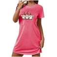 thumbnail image 2 of Zorckvet Short Sleeve Nightgowns for Women Sleep Shirts Plus Size Soft Pullover Loose Womens Sleepshirts, 2 of 3
