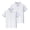 White_002, variant on 2PC Polo Shirts Kids School Uniform Relaxed Fit Back To School Short Sleeve Button-Up T Shirts Comfy Solid Color Pullover for Boys & Girls Navy 6-7 Years