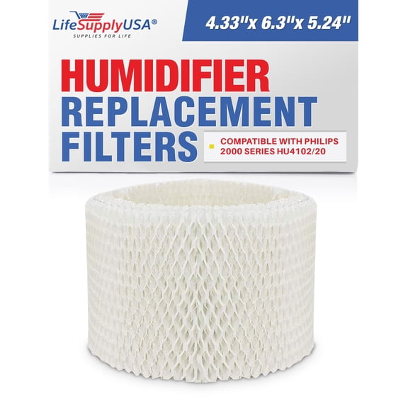 LifeSupplyUSA Humidifier Filter Replacement Wick Compatible with Philips 2000 Series HU4102/20 Humidifiers
