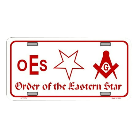 Order Metal - Order Of The Eastern Star Novelty Vanity Metal License Plate Tag Sign