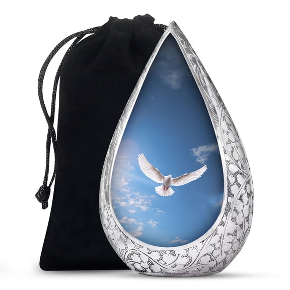 JAGSHASHI Dove - Funeral Urn Ashes - Urns For Adult Female - Cremation Urns For Ashes - Urns For Ashes Adult - Funeral Urn Ashes - Memorial Urns For Mom & Dad - 10 Inch - Large