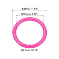 thumbnail image 2 of Uxcell 1.6" OD 1.3" ID Loose Leaf Rings Binder Ring Plastic O Rings for Book Scrapbook, Pink 100 Pack, 2 of 6