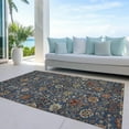thumbnail image 6 of Addison Rugs Chantille Indoor/Outdoor Transitional Floral Navy Washable Rectangle Rug, 3' x 5', 6 of 6