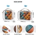 thumbnail image 4 of Clear Makeup Bags with Handle Large Opening 2 Pack Set Toiletry Bag Quart Size Bag, for Women Man Traveling Travel Essentials, Toiletries and Other. Colorful Leather Pattern, 4 of 5