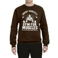 thumbnail image 2 of Dwight Schrute's Gym for Muscles Pop Culture Unisex Crewneck Graphic Sweatshirt, Brown, Small, 2 of 3