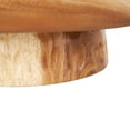 thumbnail image 4 of DecMode 17" Handmade Round Brown Wood Decorative Bowl with Elevated Base, 4 of 9