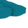 thumbnail image 3 of Jordan Manufacturing 43" x 19" Canvas Turquoise Solid Rectangular Tufted Outdoor Wicker Settee Bench Cushion with Rounded Back Corners, 3 of 8