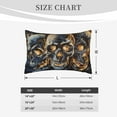 Fiery Skull Trio Queen Pillow Cases Microfiber Pillowcases 20x30