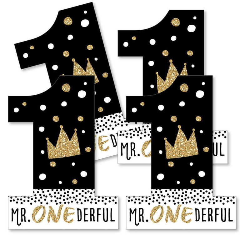 Big Dot of Happiness 1st Birthday Little Mr. Onederful - Boy First
