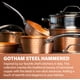 thumbnail image 2 of Gotham - Juego de utensilios de cocina de cerámica martillados de acero de 15 piezas, juego de ollas y sartenes antiadherentes con utensilios de cocina y vapor, cerámica no tóxica y revestimiento de, 2 of 5