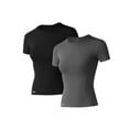 thumbnail image 1 of 2pcs Playera Ropa Deportiva Mujer Blusa Secado Rápido Negro y Gris Talla:M, 1 of 3