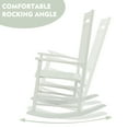 thumbnail image 6 of Kozyard High Back Slat Rocking Chair, Solid Wood Outdoor Rocking One Chair for Front Porch Furniture, Porch Chairs for Indoor or Outdoor Use (1 Pack, White W/O Table), 6 of 6