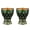 Golden Green, variant on POYOGA Metal Shot Glass with Crystal Pattern Geometric Pattern Alloy Wine Goblet