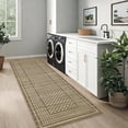 thumbnail image 2 of Washable Runner Rug 2x6 Kitchen Rugs Non Slip Washable Modern Brown Indoor Entryway Rug Farmhouse Soft Bath Mat Stain Resistant Carpet for Bedroom Hallway Laundry 2'x6' Brown, 2 of 8