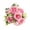 Pink, variant on Artificial Persian Rose Bouquet with 5 Large Flower Heads and 4 Buds, 12.6 Inches, Purple, for Home and Wedding Table Centerpiece Decoration