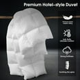 thumbnail image 6 of King Size Feather Down Comforter - All Season White Duvet Insert, Lightweight Box Stitched, Fluffy Breathable, Ultra Soft Quiet Hotel Style with 8 Tabs(90" x 106"), 6 of 13