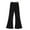 Black, variant on Ruyang Girl's Black Flare Jeans Button Front Elastic High Waist Flare Bell Bottom Pants Kids Split Stretchy Jeans Pants