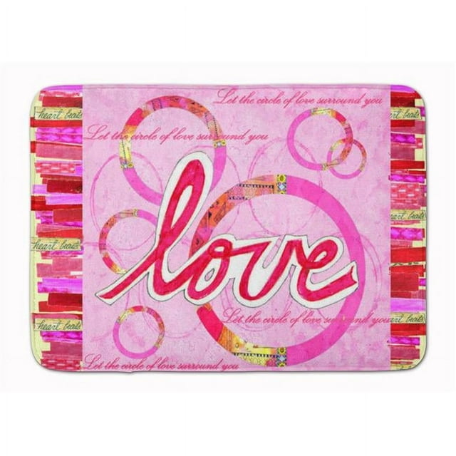 Carolines Treasures PJC1115RUG Love is a Circle Valentines Day Machine Washable Memory Foam Mat