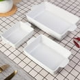 thumbnail image 3 of 3 Pack Baking Dish, Ceramic Bakeware Set, Porcelain Baking Pan Deep with Handles, Rectangular Casserole Dish for Oven, Lasagna Baking Pans for Baking, Cooking, Wedding Gift, 3 of 7