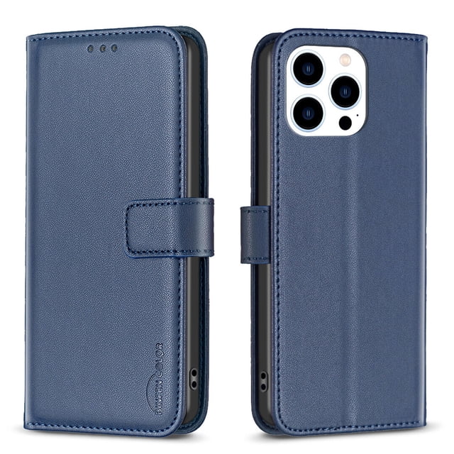 Compatible avec iPhone 15 Pro Max Étui Portefeuille avec Fentes pour Cartes Fermeture Magnétique Couverture Folio à Rabat