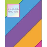 Scribble This Sketchbook: Personalized Neon Artist Blank Sketch Book