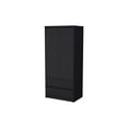 thumbnail image 5 of Pemberly Row Contemporary Engineered Wood Armoire with 2-Drawers in Black, 5 of 5