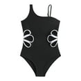 thumbnail image 2 of REgarm Girls One Piece Swimsuits Adjustable Straps Cut Out Bathing Suit Girls' Swimwear Black,10-11 Years, 2 of 6