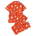 thumbnail image 5 of Under $20 Halloween Pajamas CNJKEHIUV Women's Halloween Pajamas Fall 2-Piece Plus Size Pumpkin Short Sleeve Top & Long Pants Sleepwear Soft Pajama Lounge for Sleep, 5 of 5