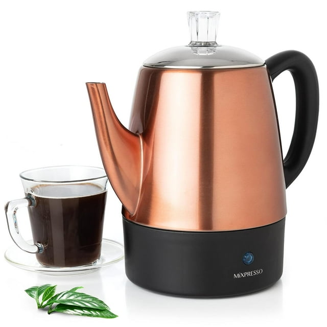 Percolador de Café Eléctrico Mixpresso Cobre para Camping 4 Tazas Mixpresso NA