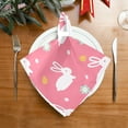 thumbnail image 2 of GZHJMY Bunny Flower Cloth Dinner Napkins Everyday Use 20" × 20" Home Decor 4 Pack, 2 of 6
