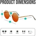 thumbnail image 6 of Sunny Pro Retro Round Sunglasses Small Colored Lens Hippie John Lennon Glasses, 6 of 6