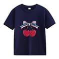 thumbnail image 4 of MKOSPLRT Girls USA Star Stripes Fourth July Tee Shirts Short Sleeve Crew Neck Patriotic Shirts Cute Independence Day Graphic Tees for 2-13Y, 4 of 4