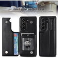 thumbnail image 3 of for Samsung Galaxy Z Fold5 Wallet Case with S Pen Holder, Double Magnetic Clasp with Kickstand Phone Case Cover with ID Card Slots for Samsung Galaxy Z Fold 5 SKB Black, 3 of 18
