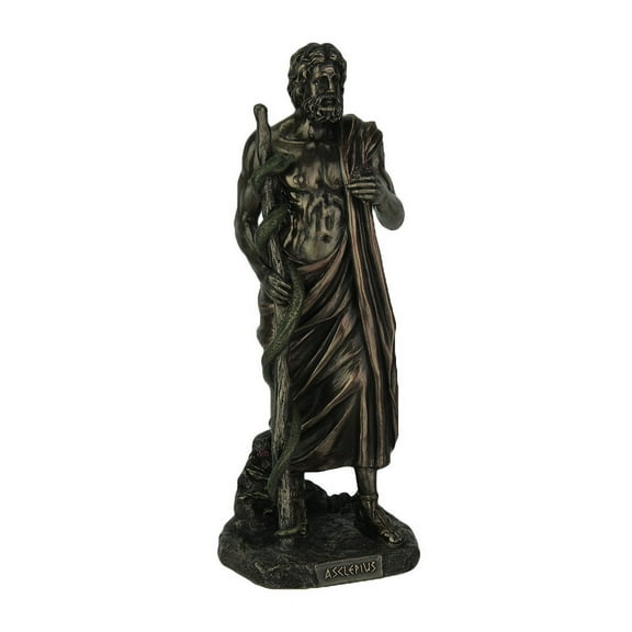 Veronese Design Asclepius Greek God of Medicine Bronze Finish Statue