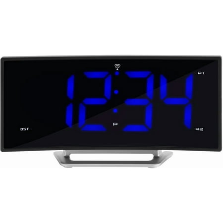 Curved Blue LED Atomic Dual Alarm Clock, 1 . 8 Inch ( 617 249 ) photo Curved Blue LED Atomic Dual Alarm Clock, 1 . 8 Inch ( 617 249 )