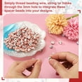 thumbnail image 4 of Uxcell 50 Pcs Ceramic Beads for Jewelry Making, 8mm Flower Printed Porcelain Beads Handmade Glazing Beading Supplies for Earring Necklace Bracelets DIY Crafts, Red Orchid, 4 of 6
