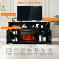 thumbnail image 6 of Gymax 59'' Fireplace TV Stand W/ 25'' 1350W Electric Fireplace Heater Black, 6 of 10