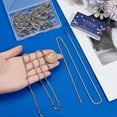 thumbnail image 3 of 12pcs 201 Stainless Steel box Chain Necklaces set for Beaded Necklace Making Stainless Steel color 21.6 inch(55cm), 3 of 5