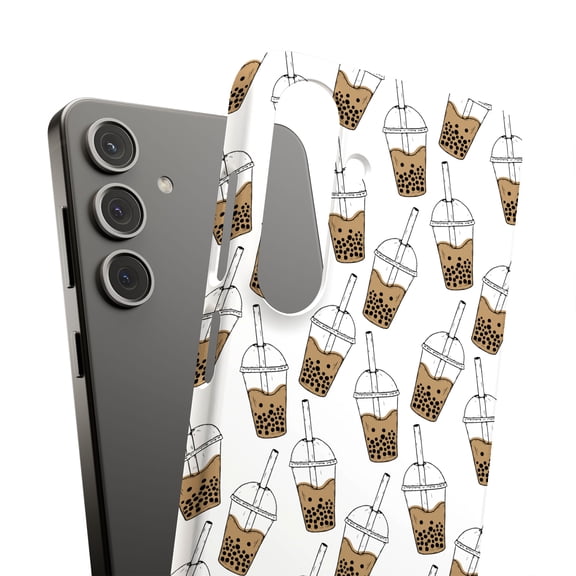 For Samsung Galaxy S23 Plus, Hard Shell, Bubble Tea Cup Print, USA