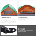 thumbnail image 6 of Hassch 2 Person Camping Dome Tent with Carrying Bag, Lightweight Portable Backpacking Tent for Outdoor Hiking, Orange & Green, 6 of 7