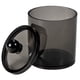 thumbnail image 2 of Nvzi Organizador de baño, soporte de boticario, bote de almacenamiento, frascos de baño de vidrio transparente, soporte para bolas de algodón, negro, 4 piezas, 2 of 4