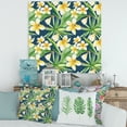 thumbnail image 2 of Yellow Flowers and Tropical Foliage VIII 16 in x 16 in Painting Canvas Art Print, by Designart, 2 of 4