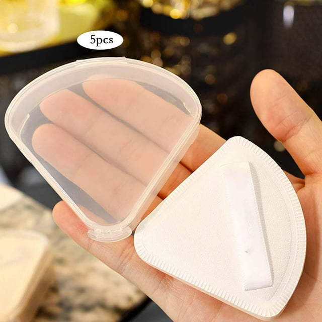 Boîte à Puffs Triangulaire Portable Anti-Pollution Conteneur de Poudre Compact